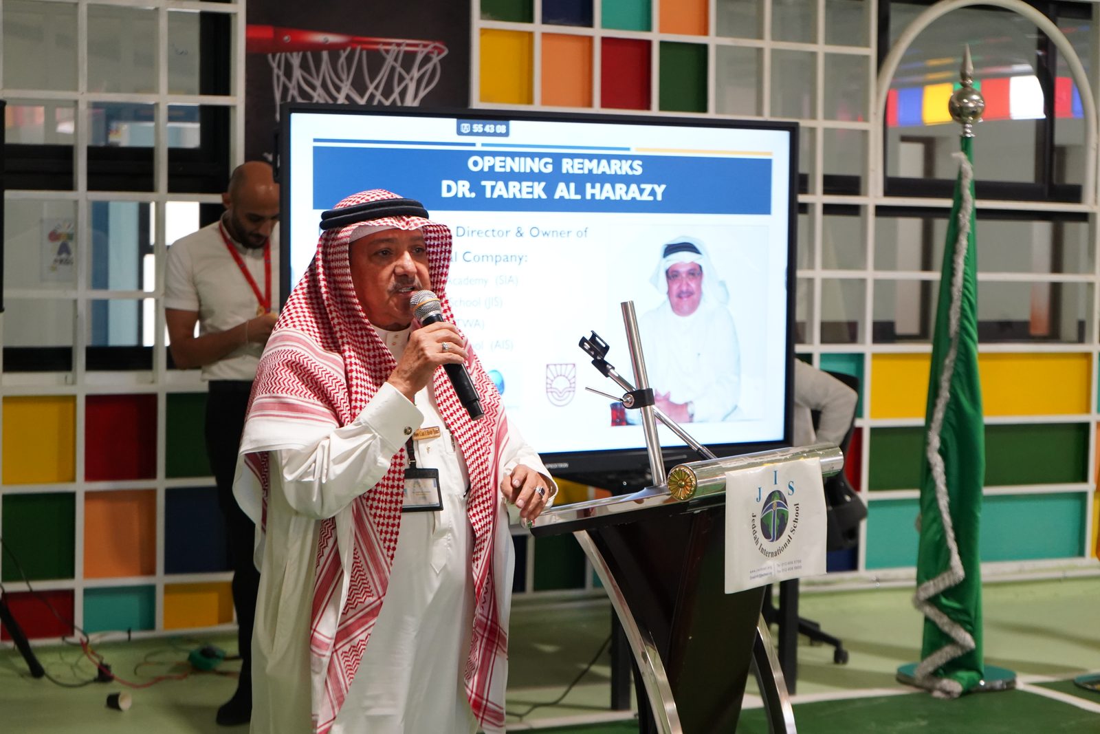 Dr. Tarek Al Harazy giving the opening remarks